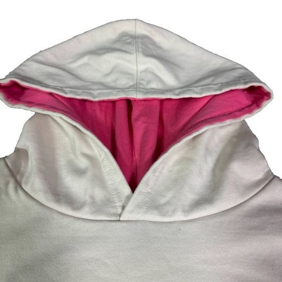 Baseballism Baseball Theme Youth Large Doubles & Bubbles Cream and Pink Hoodie - Picture 4 of 16